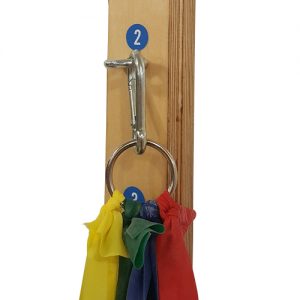 Clasp and ring of Adjustable Height Resistance Band Hook Tower