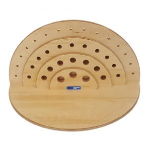 36 hole semi-circular reversible pegboard