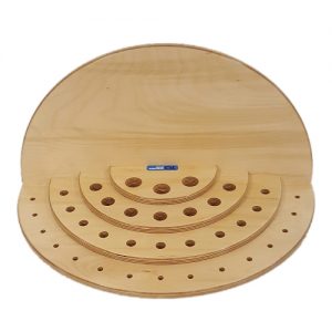 36 hole semi-circular reversible pegboard