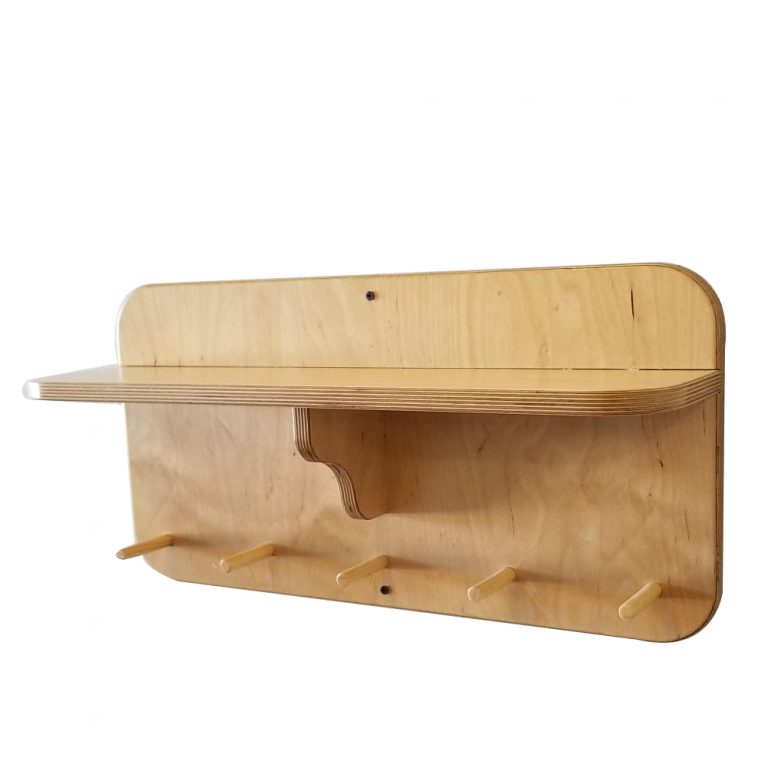 24” Gym Accessory Corbel Shelf - With Dowels