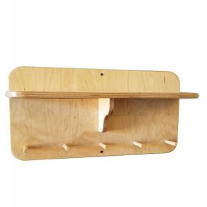 24” Gym Accessory Corbel Shelf - With Dowels